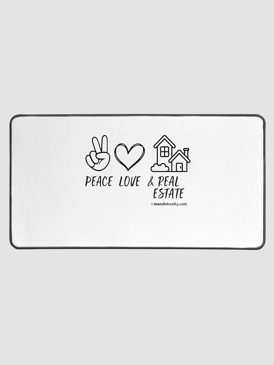 Peace, Love & Real Estate Desk Mat product image (1)