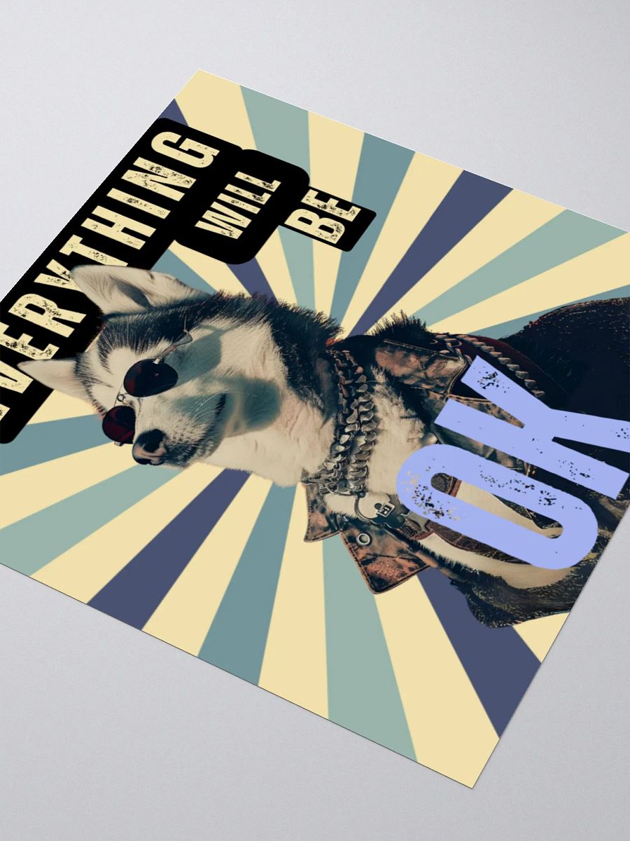Siberian Husky Everything Will Be OK Kiss Cut Sticker product image (7)