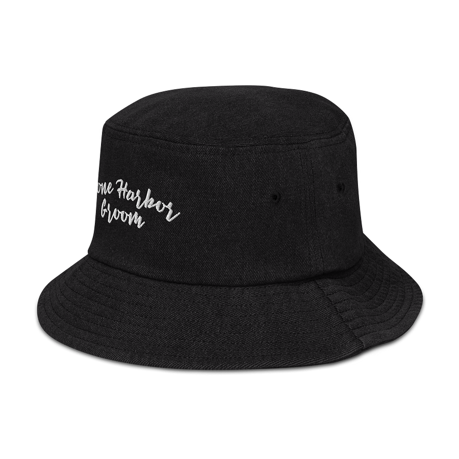 Stone Harbor NJ Groom Embroidered Denim Bucket Hat product image (4)