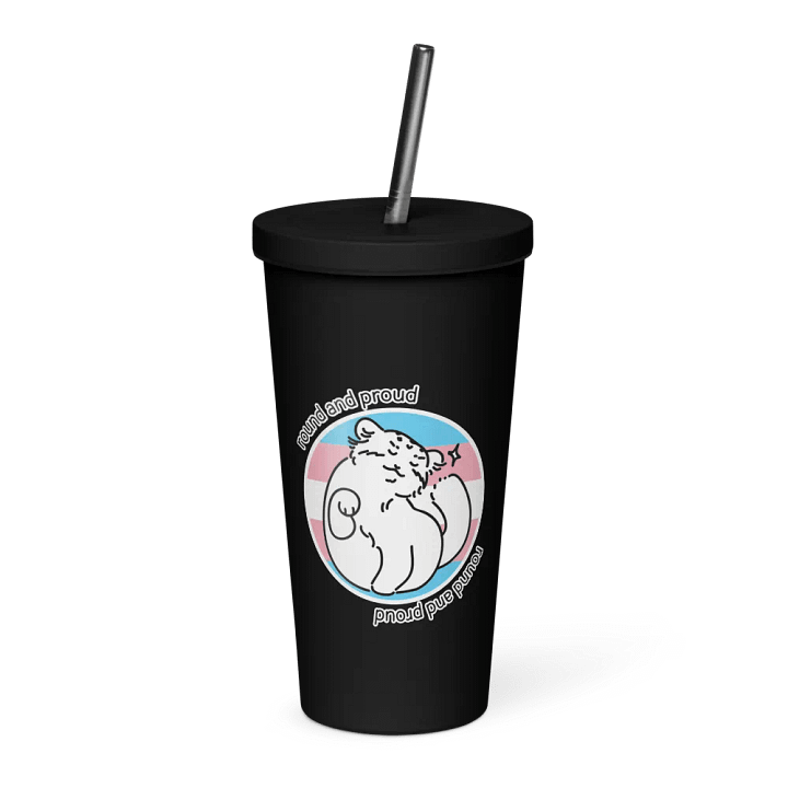 Round and Proud Manul Pride Transgender Version - Insulated Tumbler product image (1)