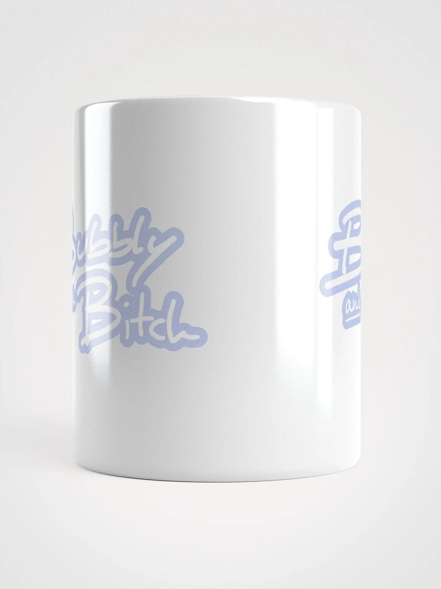 Bubbly and a B*tch (lined design, #BDCAEF) glossy white mug product image (10)