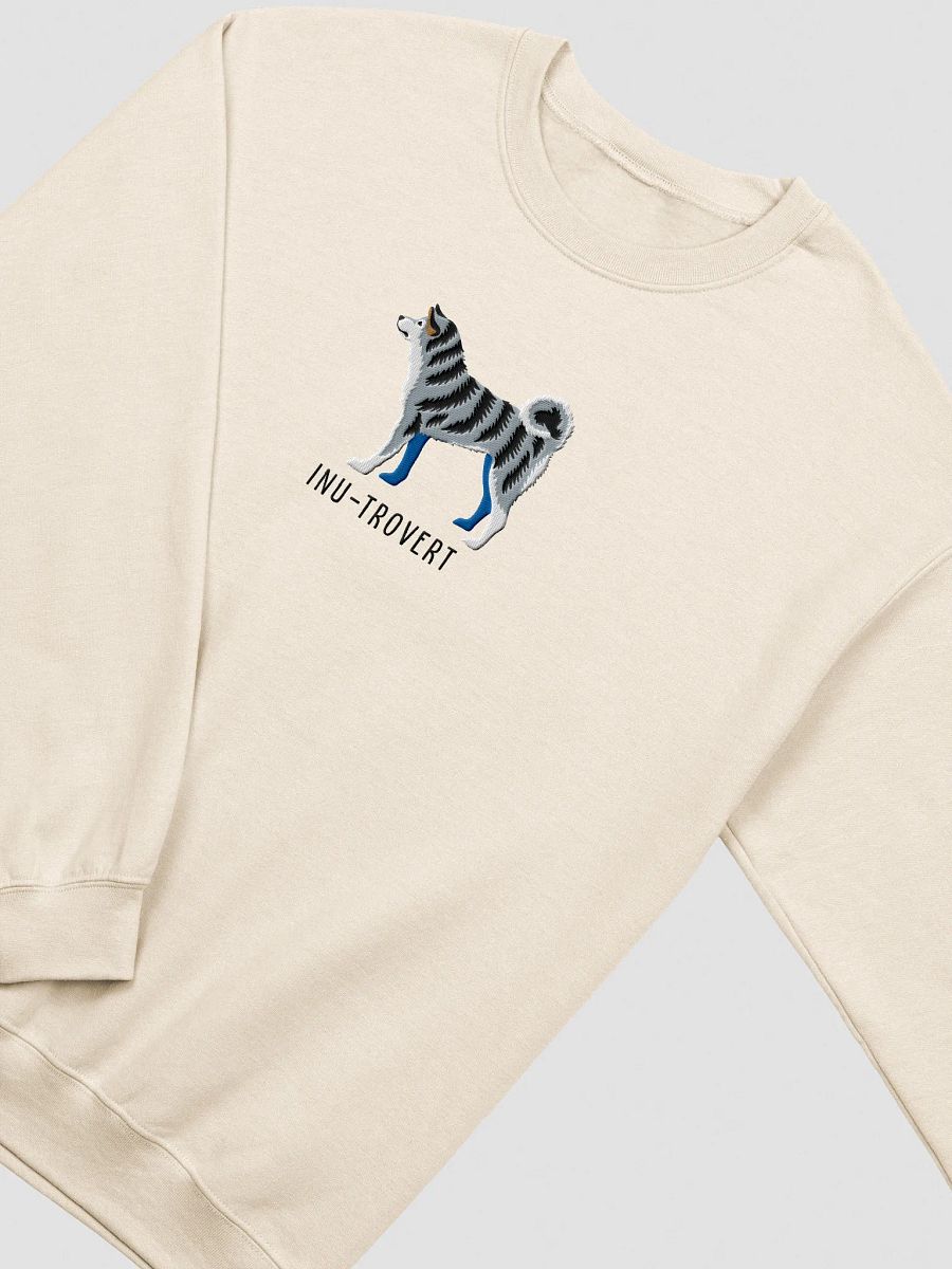 Inu-Trovert Sweatshirt (Embroidered) of a Japanese Akita Inu(Blue Brindle) product image (15)