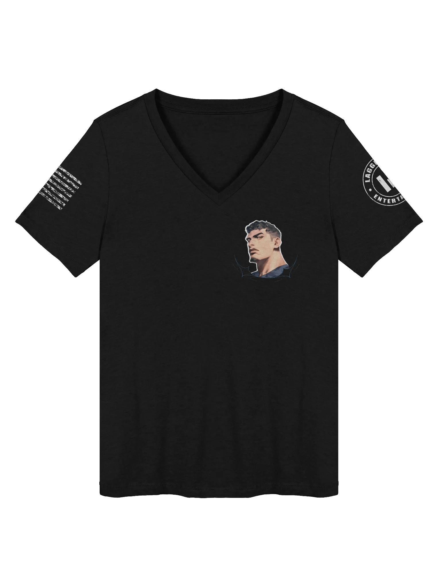 Chieftain Black V-neck Tee product image (1)