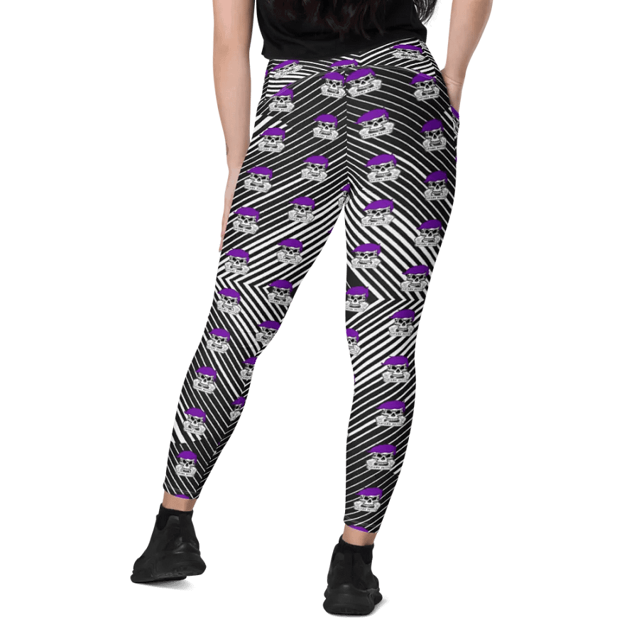 Enigma Nation All-Over Print Crossover Leggings with Pockets product image (10)