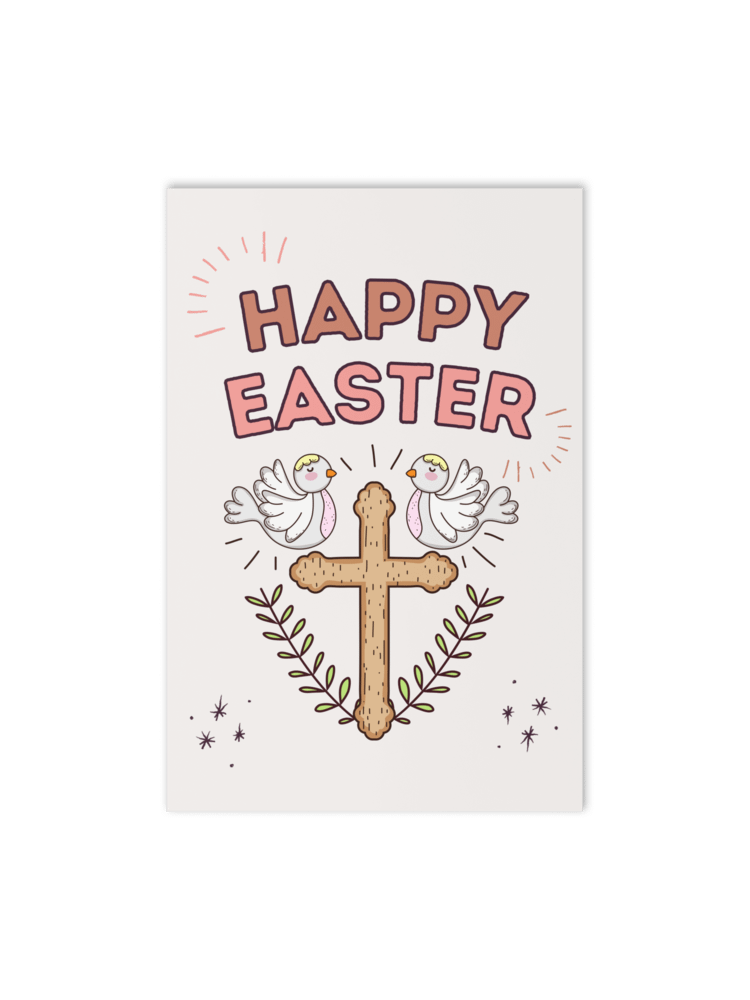 Happy Easter Doves & Cross Greetings Card product image (10)