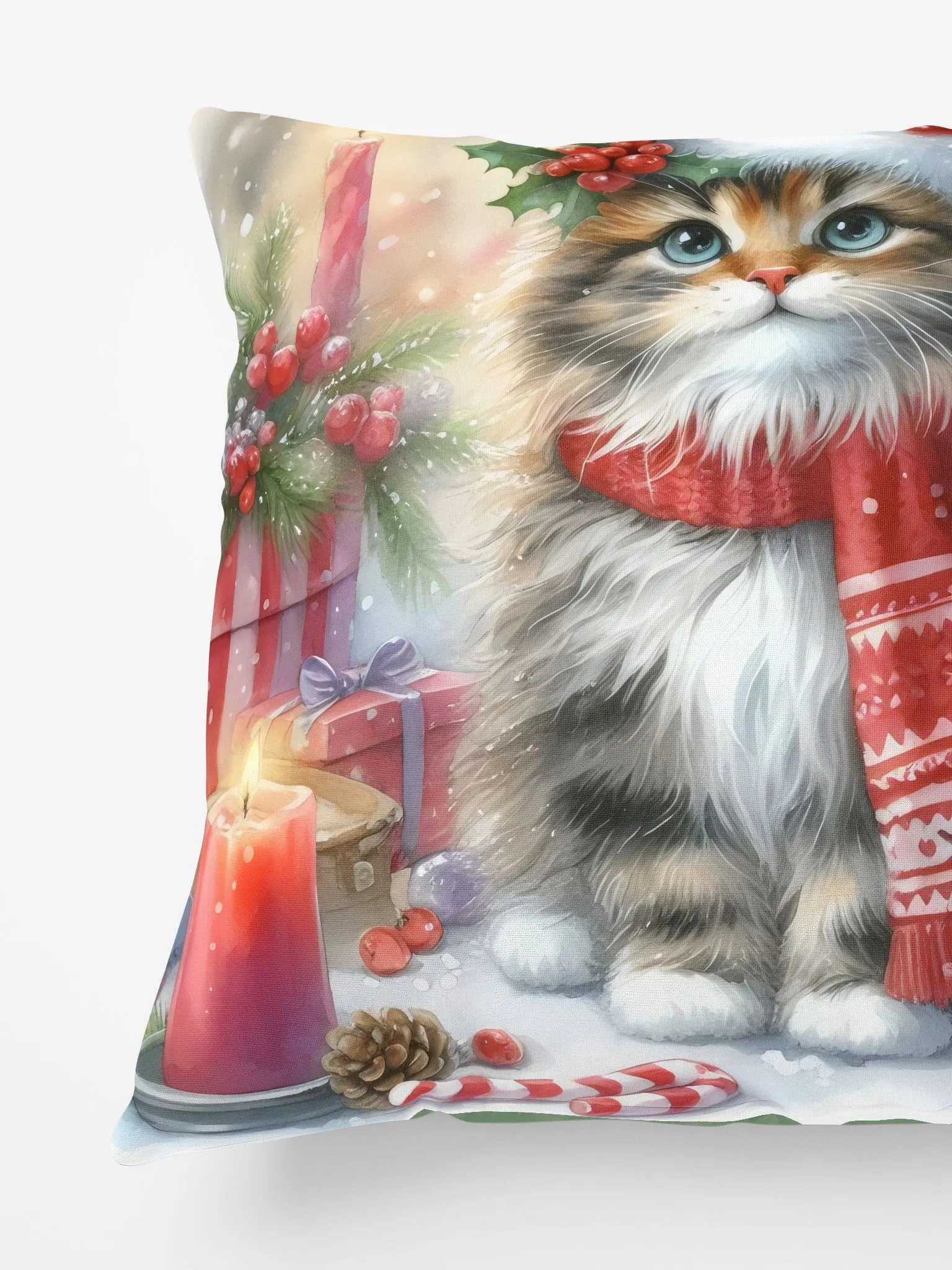 Festive Feline Wonderland Pillow product image (5)