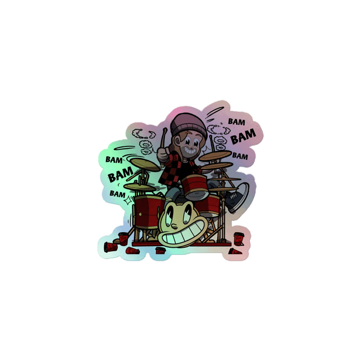 DKdrums Holographic Sticker product image (1)