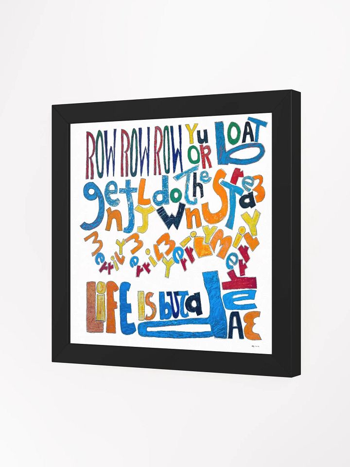 Row Row Row Your Boat Print Framed - Transparent product image (2)