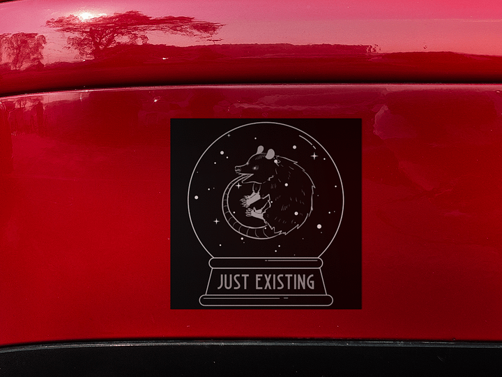 Just Existing bubble free stickers product image (1)