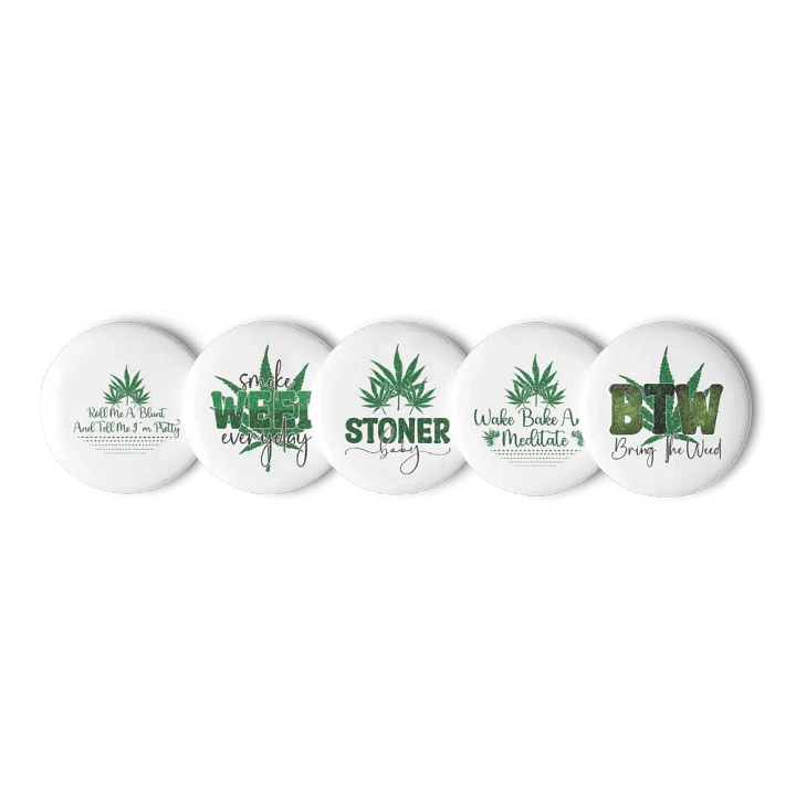 BTW: Bring The Weed Pin Button Set product image (2)