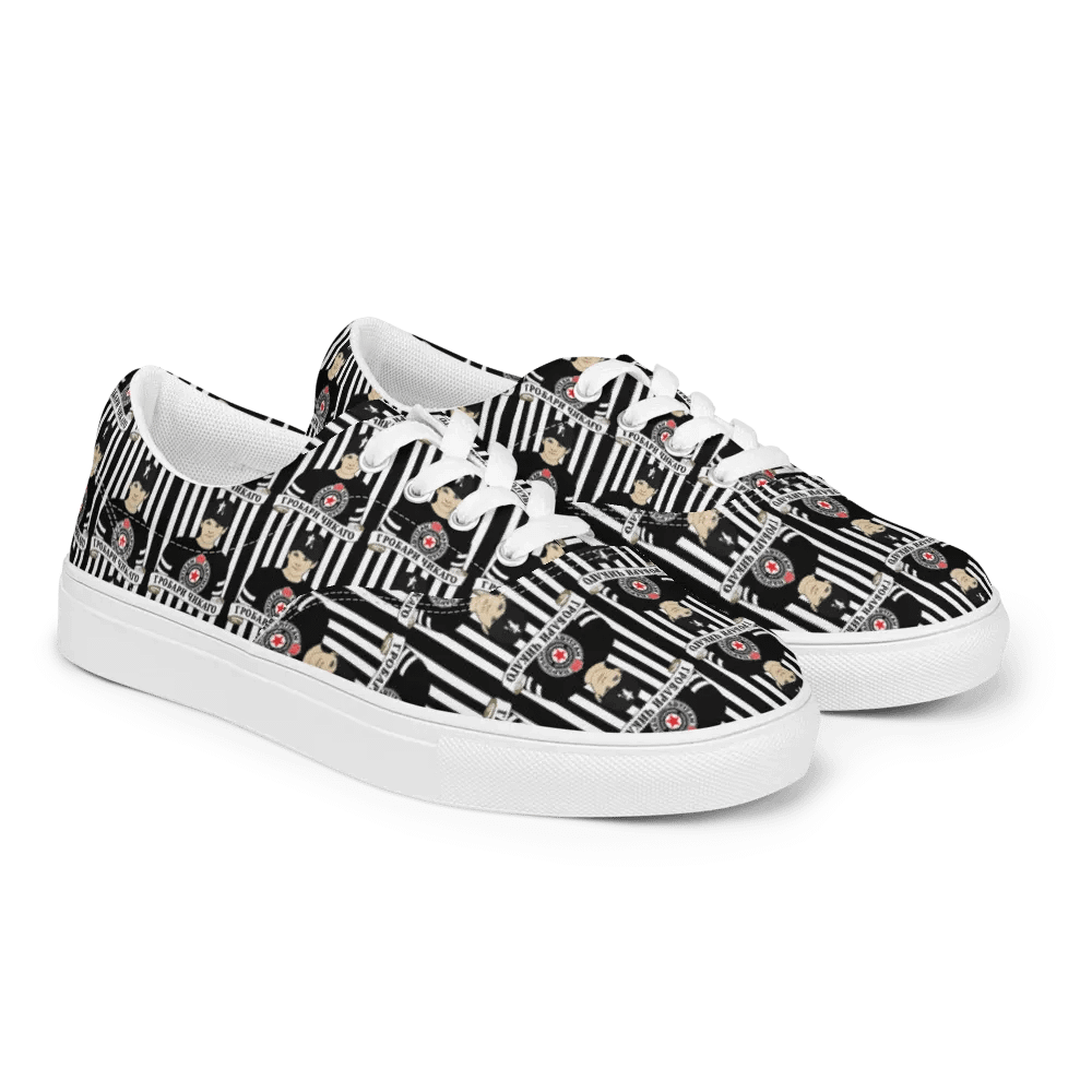 Grobari Čikago KK Partizan Men's Lace-Up Canvas Shoes product image (9)