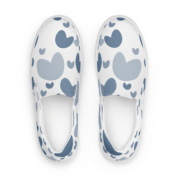 Whimsical Blue Heart Slip-Ons product image (1)