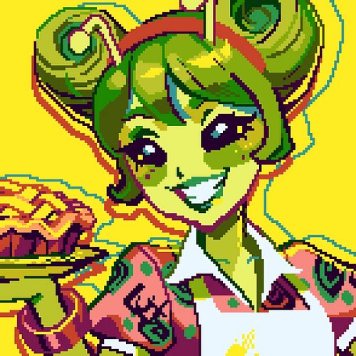 alien housewife pfp commission 

#alienart #retroart #foodart #pixelart #ocart
