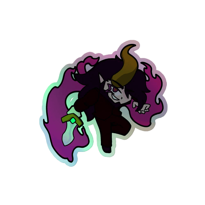 Devilish Swordsman Sticker Holographic product image (2)