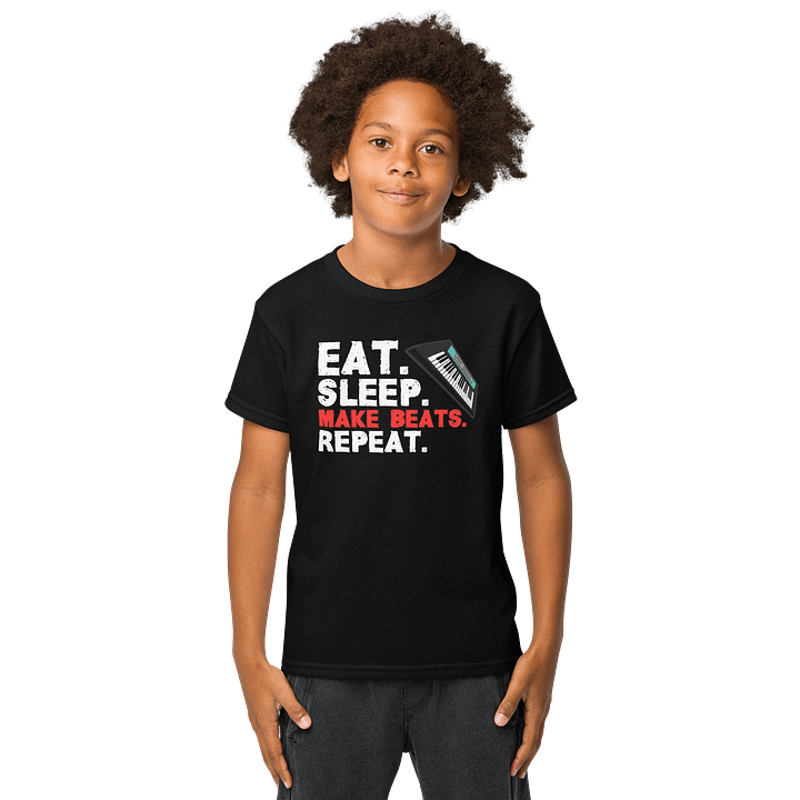 Eat. Sleep. Make Beats. Repeat. Funny T-Shirt For Kids product image (9)