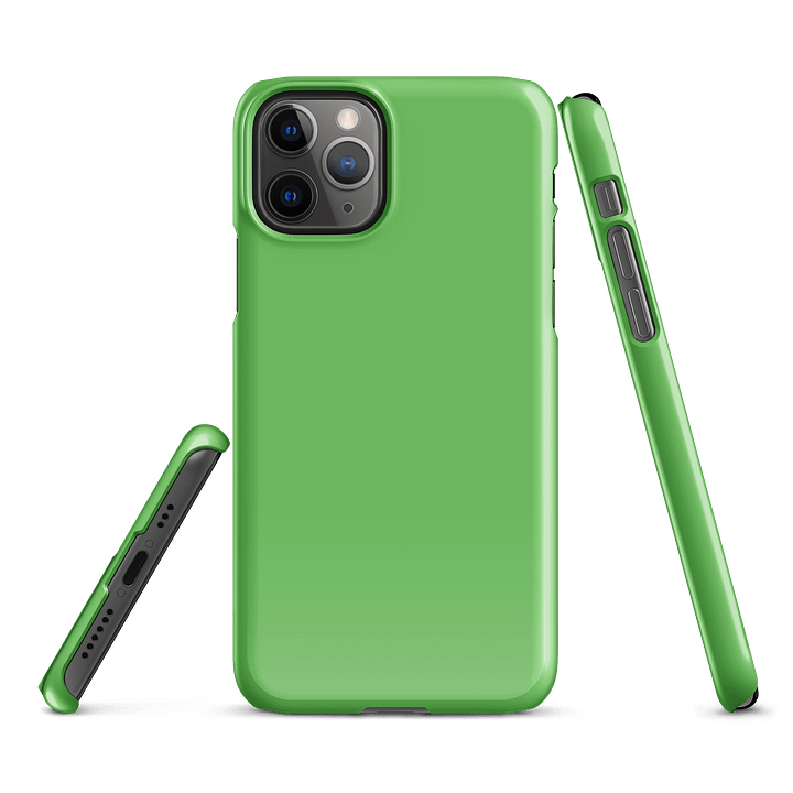 Stadium Grass Green Solid Color iPhone® Glossy Snap Case product image (2)