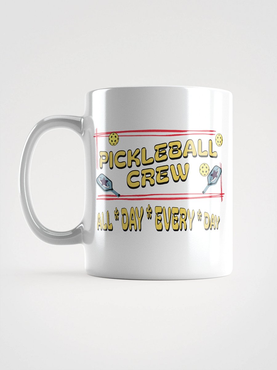 Pickleball Crew All Day Every Day White Glossy Mug product image (1)