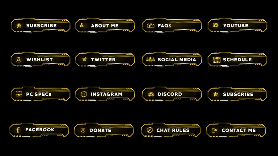 Golden Luxury Twitch Panels product image (2)