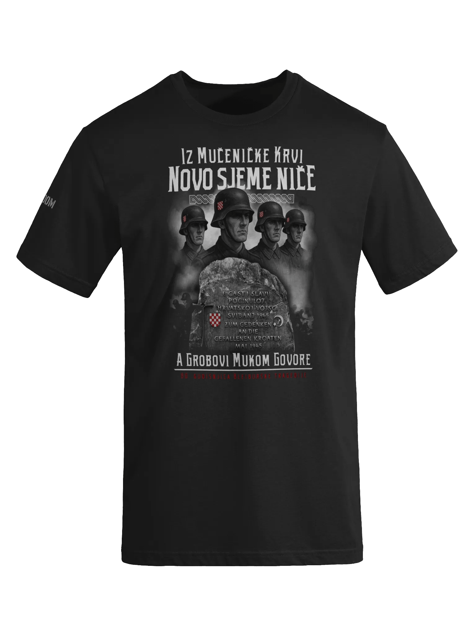 Shielded Patriot Black Croat Legion Next Level Tee product image (3)