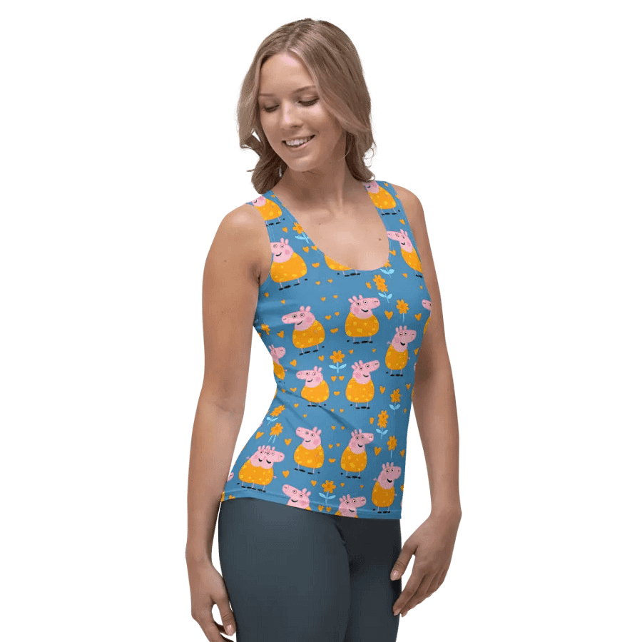 Cheerful Piggy Paradise Tank Top product image (4)