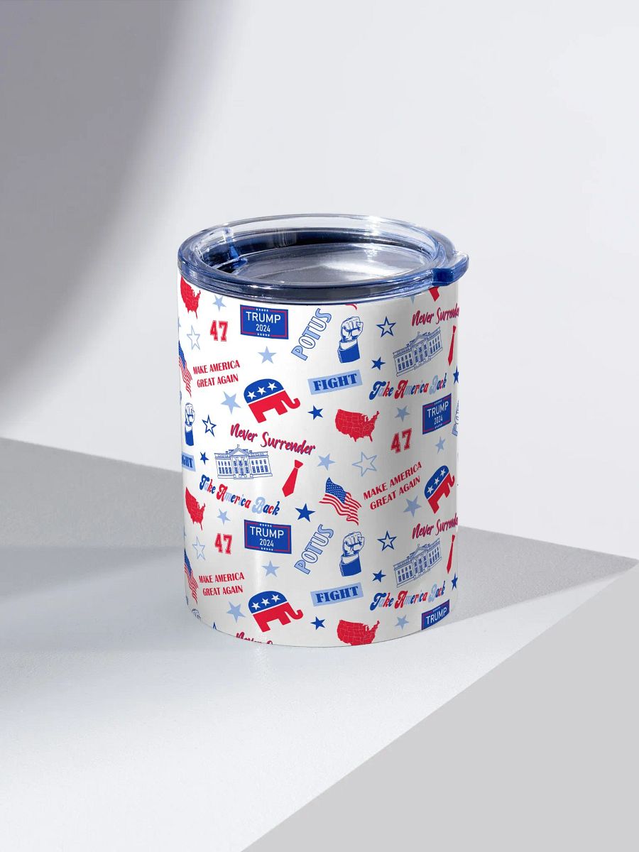 Trump 2024 Election-Themed White Pattern Tumblr product image (2)