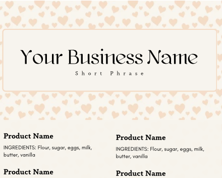 Valentines Hearts Cake Tasting Label Templates product image (3)