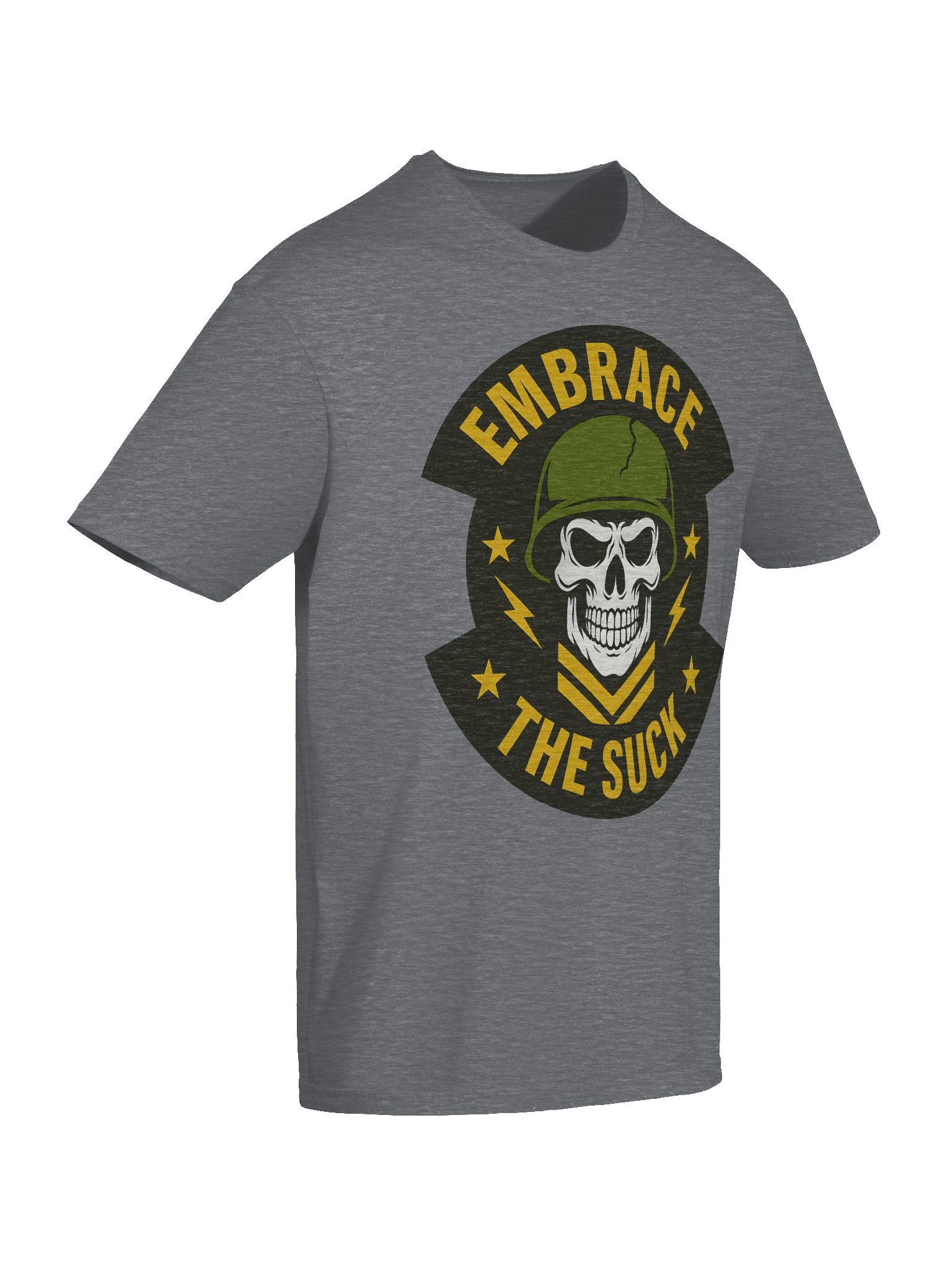 Embrace the Suck Military Patch T-Shirt | Army Skull Helmet Design product image (99)