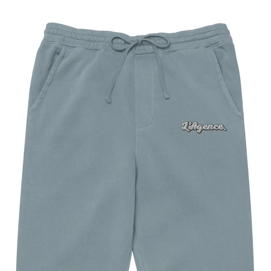 L'AGENCE EMBROIDERED SWEATPANTS SLATE BLUE product image (1)