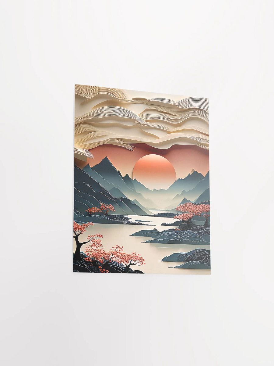 Japandi Art Sunset - Poster - Small and Standard Sizes - 8x10-11x14-12x16-16x20 Inches product image (11)