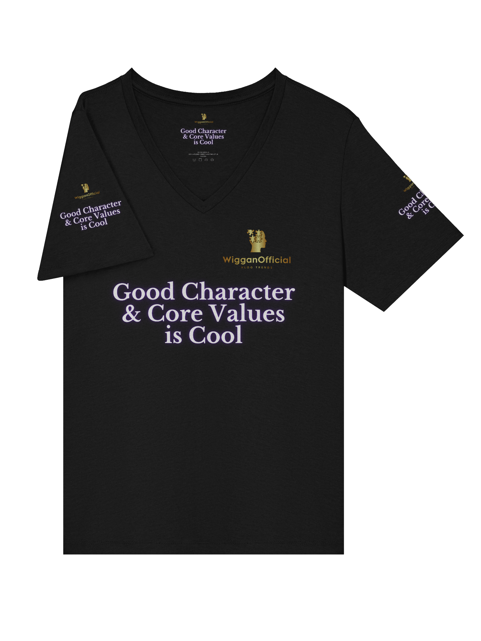 WigganOfficial “Good Character & Core Values is Cool” V-Neck T-Shirt product image (30)