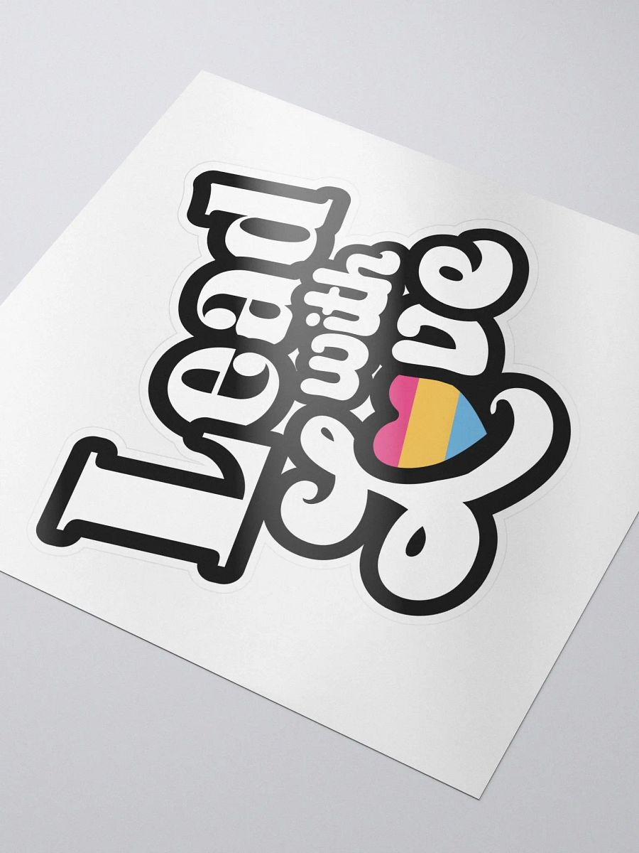 Lead With Love Sticker: Pansexual product image (3)