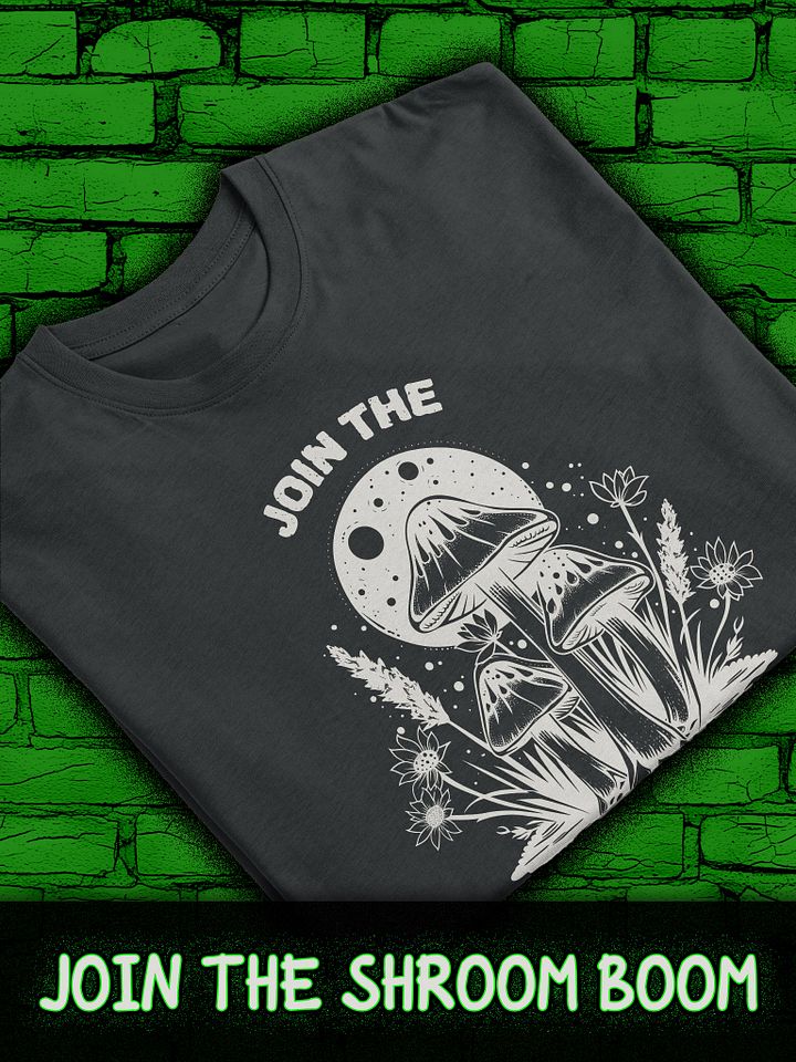 JOIN THE SHROOM BOOM Cotton Heritage Men's Premium Heavyweight Tee product image (2)