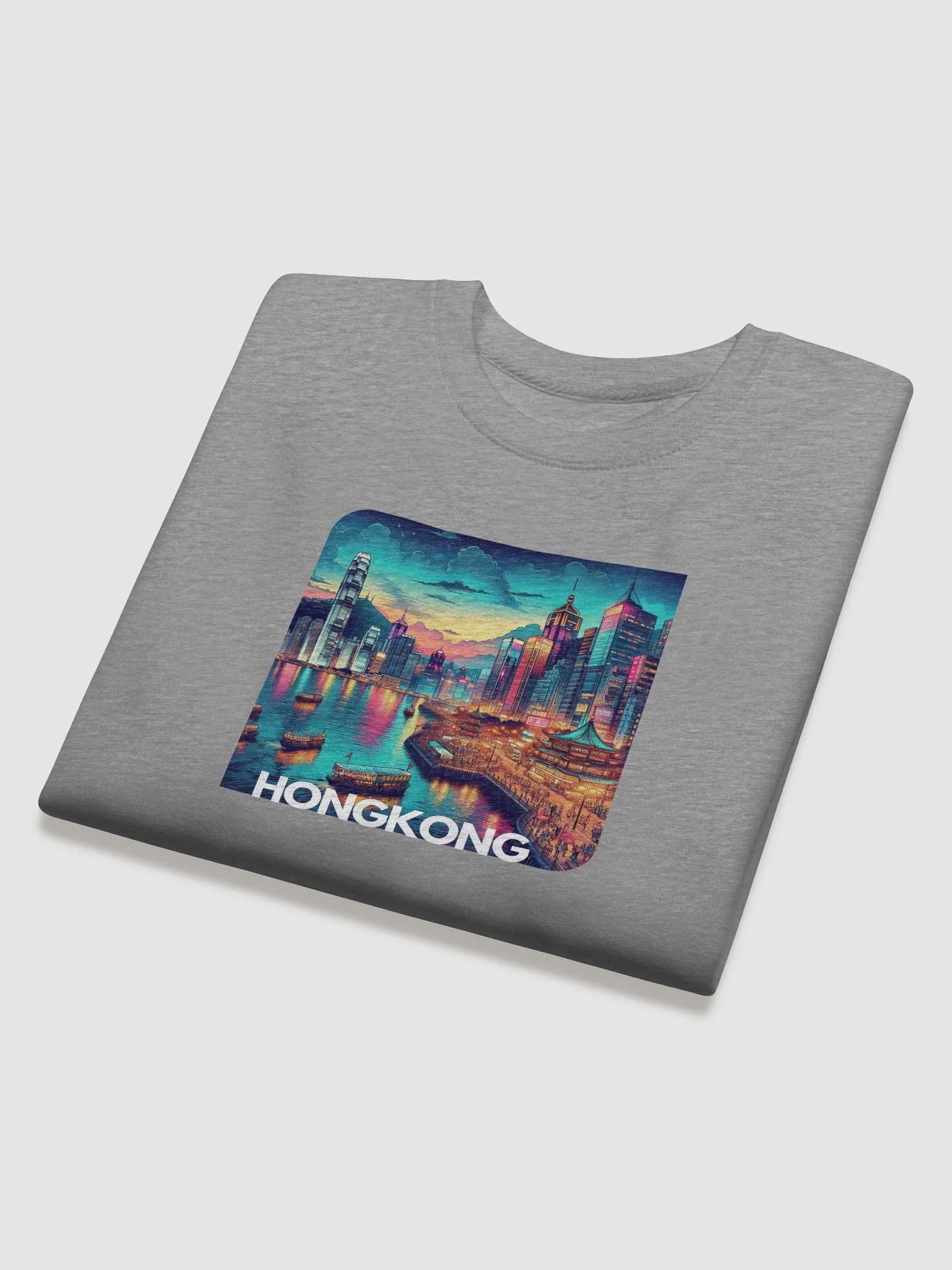 Cotton Heritage Premium Sweatshirt | AI Design Hongkong city product image (1)