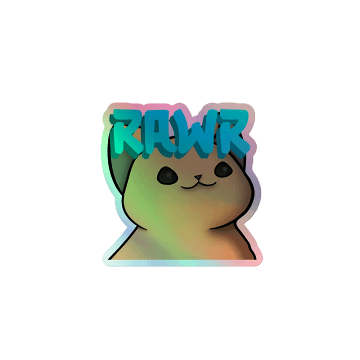 RAWR Holographic Cat Sticker product image (1)