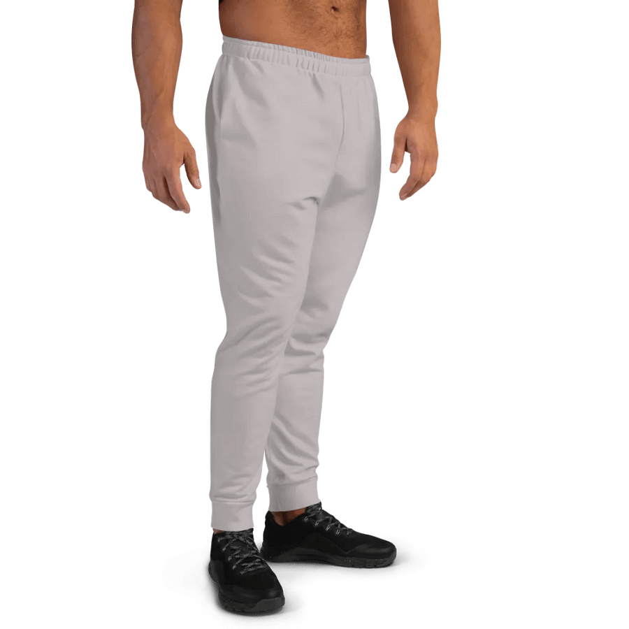 Plain Gray True Summer Recycled Polyester Premium Men's Joggers by Treasure Pie product image (11)