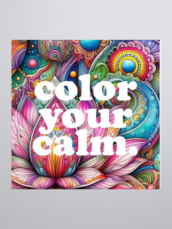 'color your calm.' Sticker product image (1)
