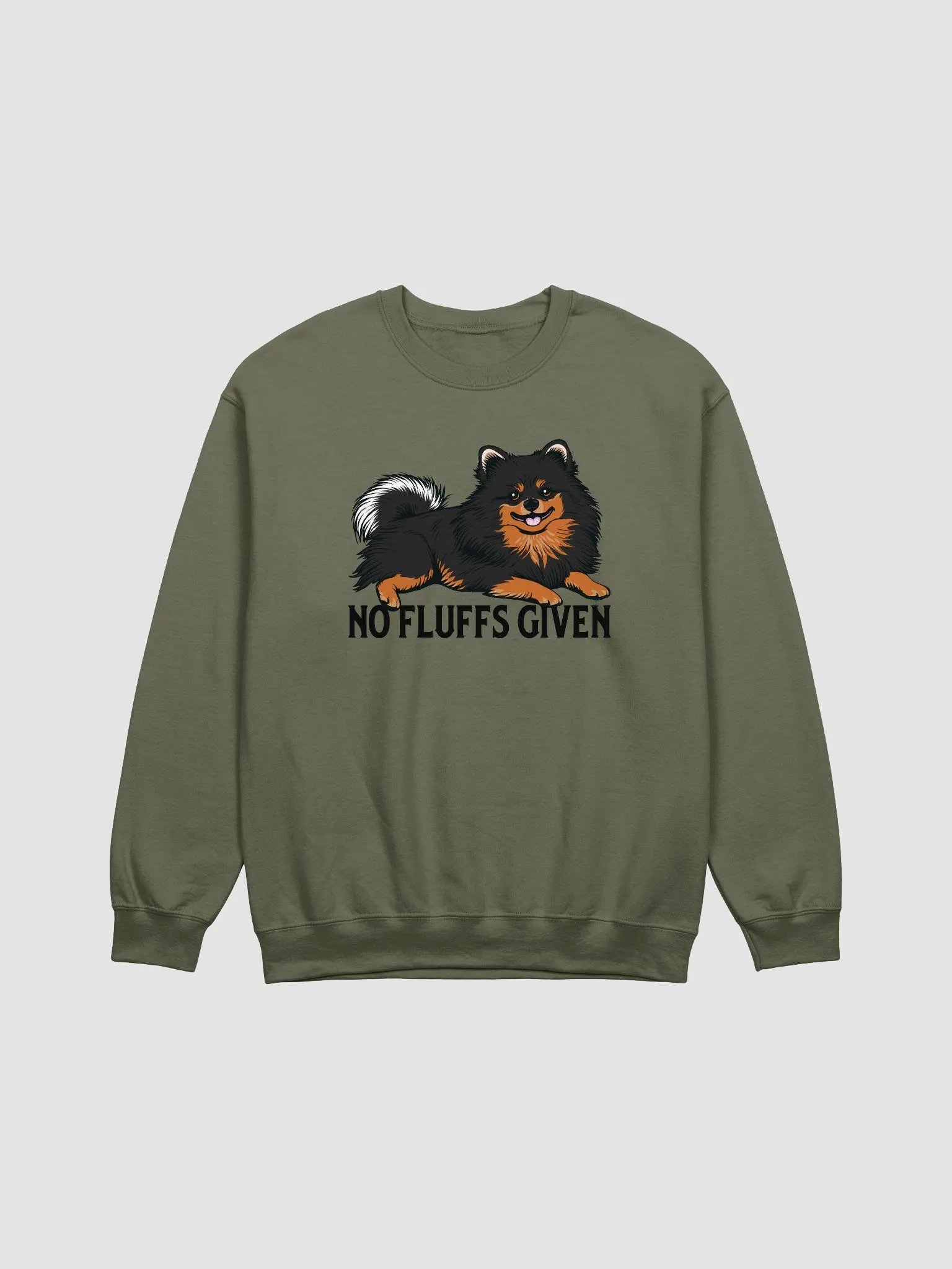 No Fluffs Given Sweatshirt of a Pomeranian(Tricolor) | Funny Shirt for Pomeranian Paw-rents product image (15)