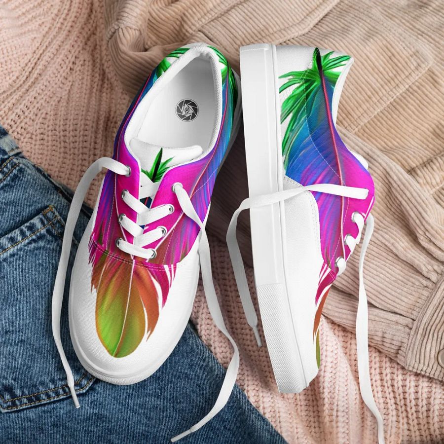 Tropical Feather - Women's Lace-Up Canvas product image (7)
