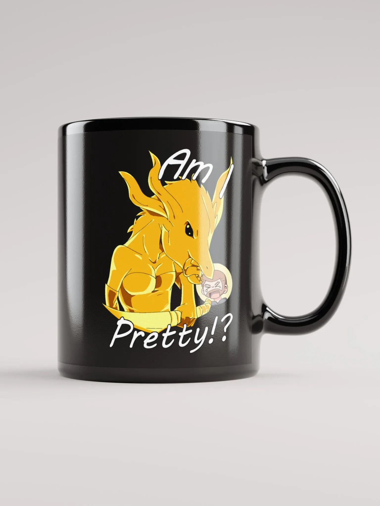 Dragon Humor Black Glossy Mug product image (1)