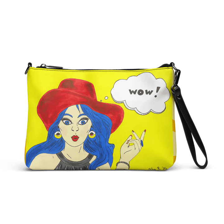 Pop art girl (art by Dina R.) acrylic painting picture - Crossbody Bag product image (1)