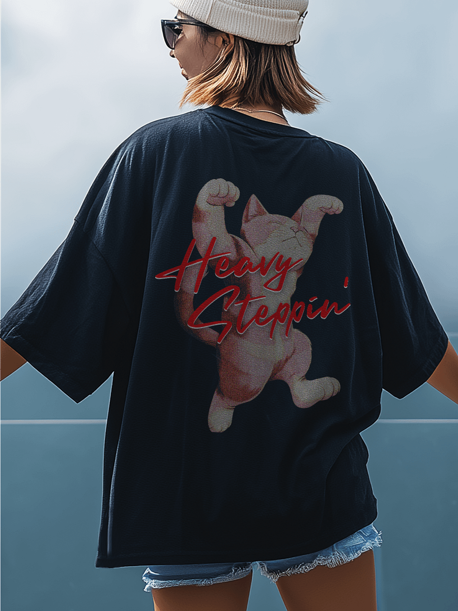 Heavy Steppin Cat T Shirt Kawaii Kitty product image (124)