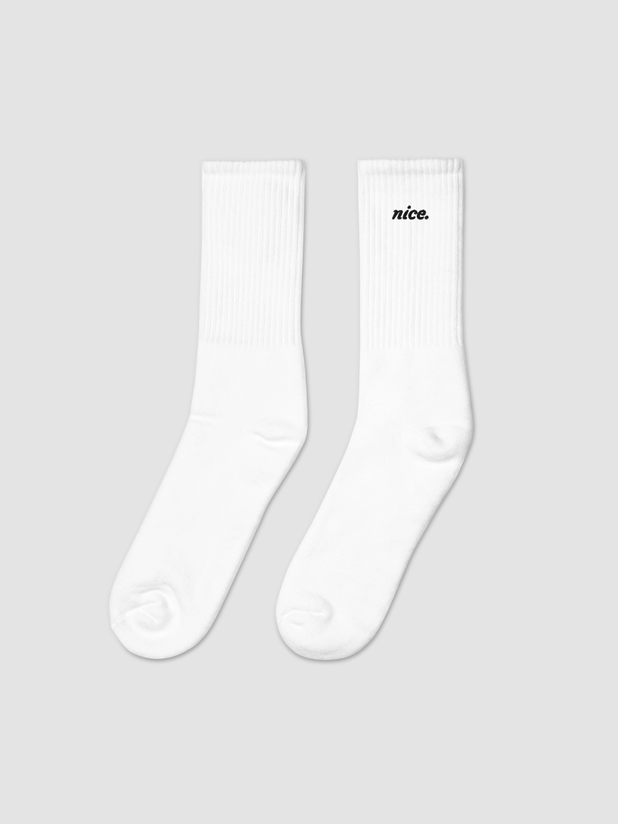 Nice. Premium Socks (White) product image (2)