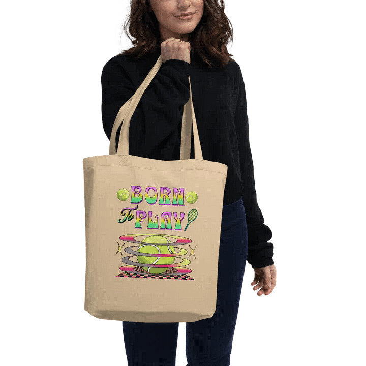 Born to Play Tennis Eco Tote product image (2)