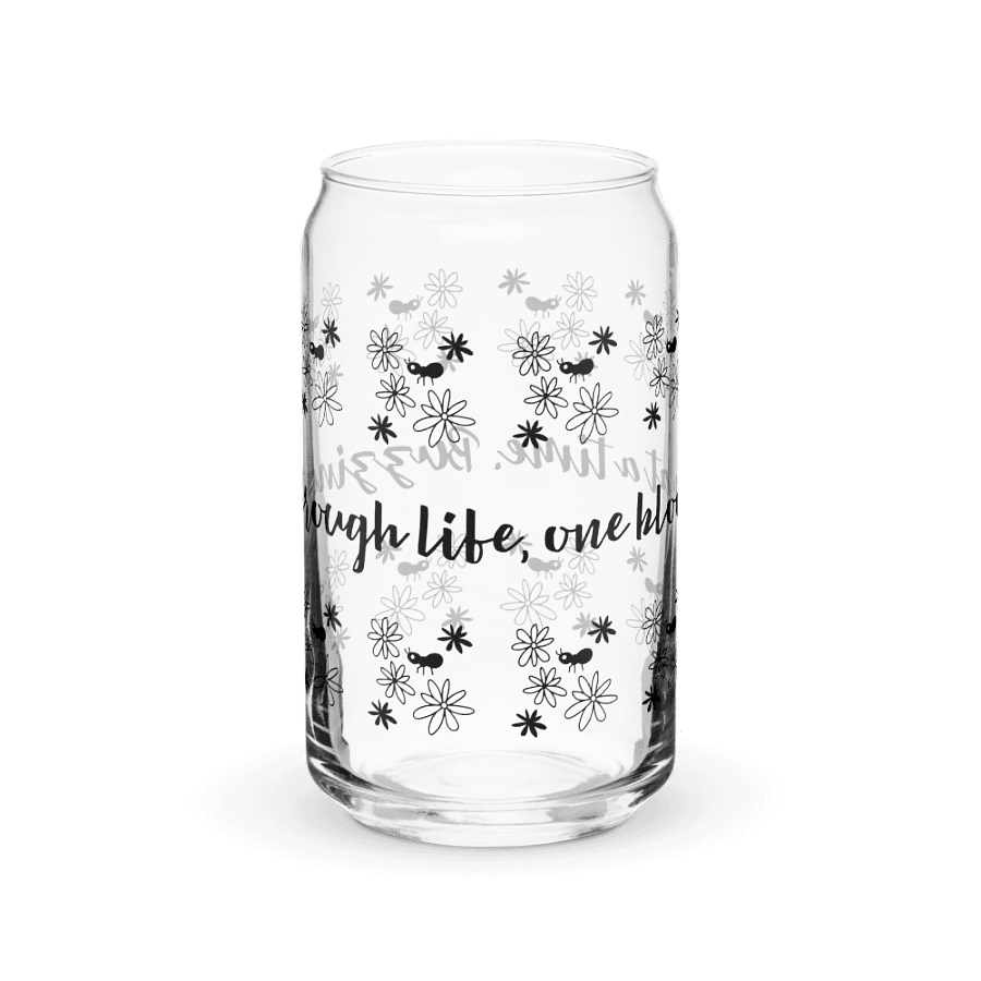 Buzzing Through Life Can Glass – Bee & Floral Aesthetic 16oz Drinkware product image (3)