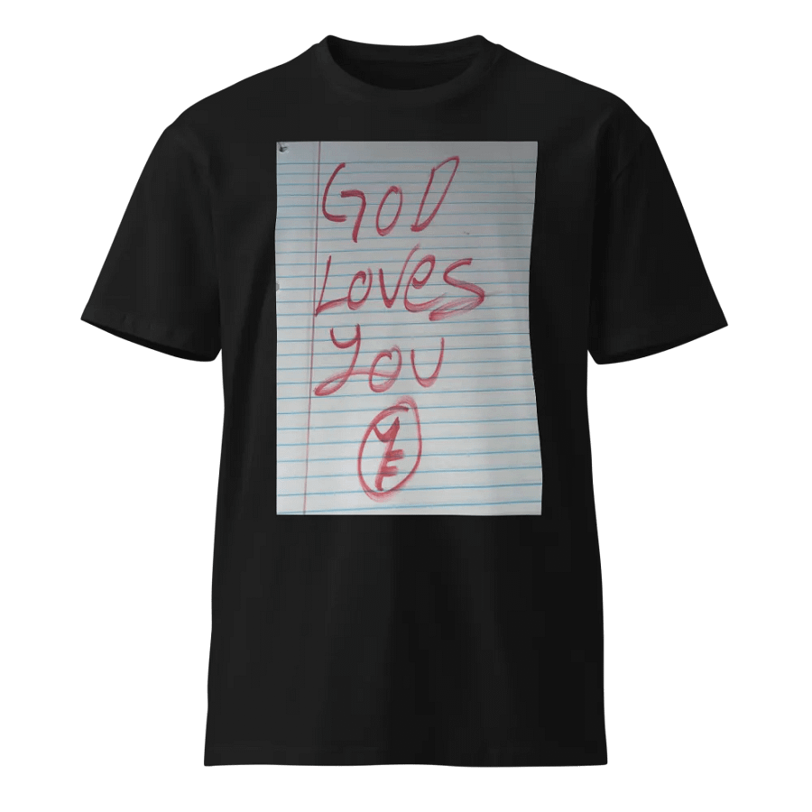 YF "GOD LOVES YOU" WRITTEN T-SHIRT product image (1)