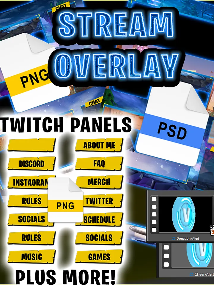 Live Streaming FNBR Gaming Overlay Pack for Twitch or Youtube product image (1)