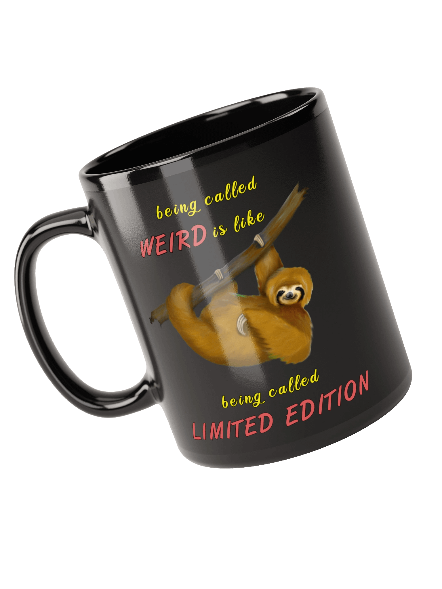 Limited Edition Sloth Black Glossy Mug product image (5)