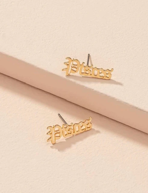 PISCES GOLD HOROSCOPE EARRINGS product image (3)