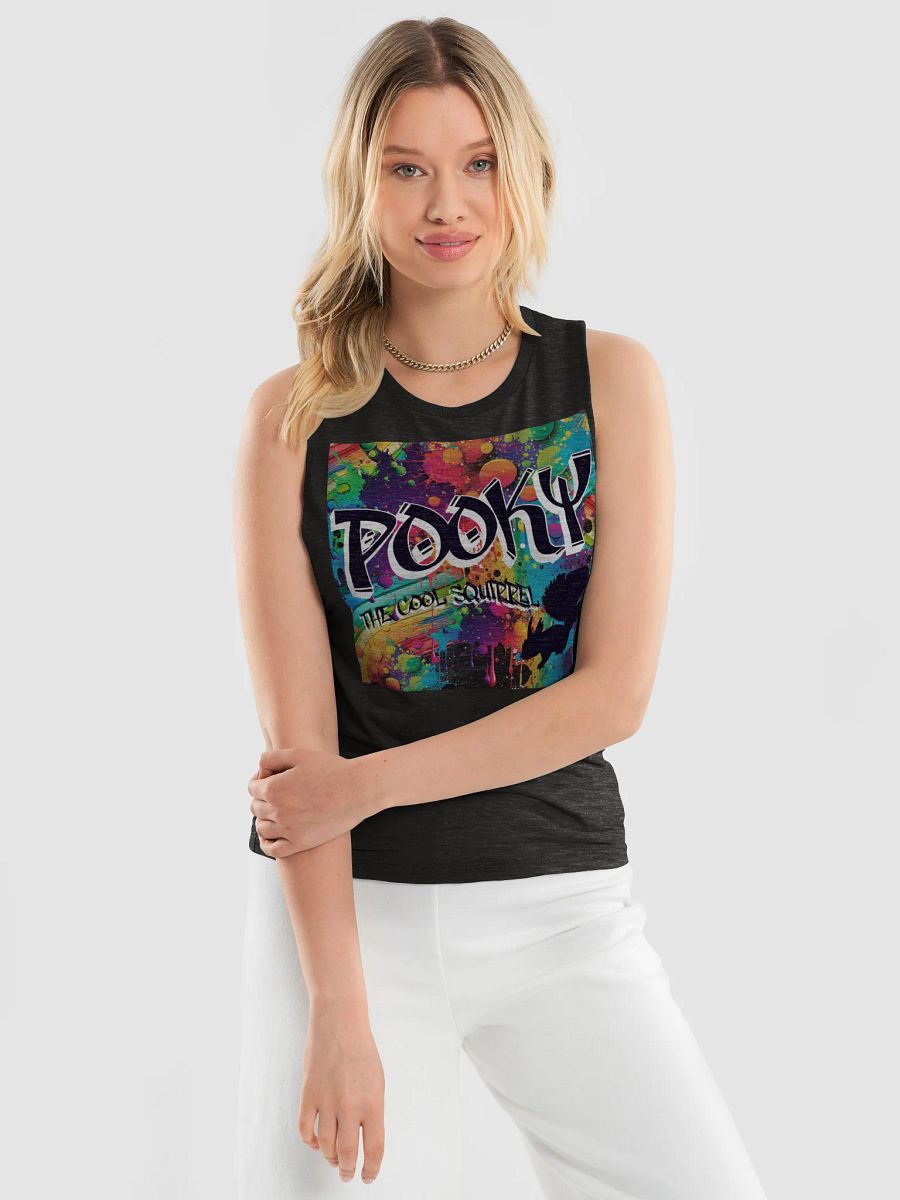 Pooky's Colorful Splatter Women's Muscle Tank product image (3)