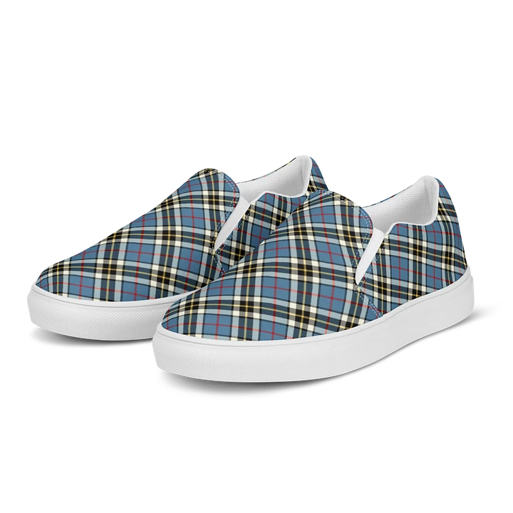 Thompson Blue Tartan Women's Slip-On Shoes product image (2)